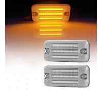 DESDEAQQSQ Per Volvo per FE per FL per MK2 2 pezzi luci di posizione laterali dinamiche a LED per auto indicatori di direzione Indicatore direzione dell'auto(2PCs Silver)