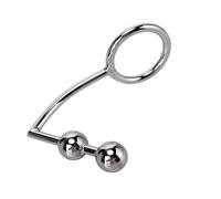 Desdon BDSM sfere anali in acciaio inossidabile gancio anale con 2 sfere, emozionante plug anale corto gancio anale dildo anali gancio anale liscio butt plug bondage gancio ano masturbatore SM giocatt