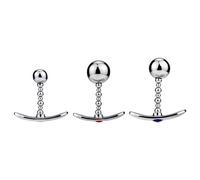 Desdon Set di 3 set di plug anali in acciaio inossidabile BDSM, plug in metallo, sfere anali, diametro 19/25/30 mm, dildo anale portatile, plug anale, stimolatore della prostata, punto G, giocattolo s