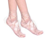 Desenda 100 coperture per piedi in plastica usa e getta, in paraffina, per pedicure, spa, scarpe da prova