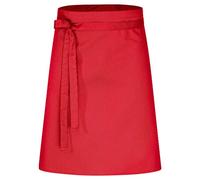 DESERMO Grembiule professionale di alta qualità, 60 x 80 cm (lunghezza x larghezza), per uomo e donna - grembiule da cucina in misto cotone - grembiule con ampia scelta di colori, Colore: rosso, 5er