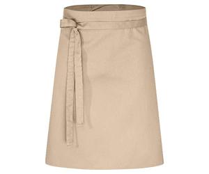 DESERMO Grembiule professionale di alta qualità, 60 x 80 cm (lunghezza x larghezza), per uomo e donna - grembiule da cucina in misto cotone - grembiule con ampia scelta di colori, beige., 5er Set