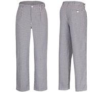 DESERMO Pepita I - Pantaloni da Cuoco, da Uomo e da Donna, Taglie dalla XS alla 5XL Grigio XXXL