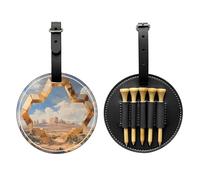 Desert Architecture - Borsa portaoggetti per tee da golf, con stampa nera, per uomini, in poliuretano resistente, facile da trasportare, migliora l'esperienza di golf