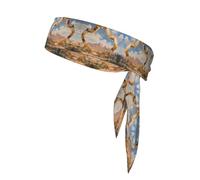 Desert Architecture - Fasce sportive per uomini e donne, fasce per capelli con motivo che assorbe il sudore, per viaggi all'aperto e sport