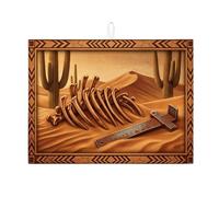 Desert Bones - Tappetino scolapiatti per bancone della cucina, tappetino assorbente in microfibra stile sud-occidentale, per bancone della cucina, 45,7 x 61 cm