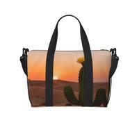 Desert Cactus Bloom - Borsone da viaggio leggero, da portare con sé, per uomini e donne, impermeabile, per la palestra, i viaggi del fine settimana