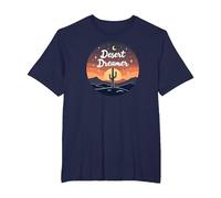Desert Dreaming: Incantevole Tramonto Cactus Paesaggio Arte Maglietta, Uomo Taglie Grandi, Navy, 6X Tall