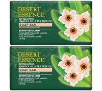 Desert Essence - Sapone esfoliante con oli essenziali di Manuka e Melaleuca - 142 g - Confezione da 2