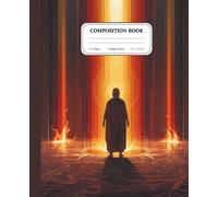 Desert Flame Revelation Notebook | College Ruled Composition Journal | Geometric Sacred Fire Art Cover | Inspirational Spiritual Gift for Students & ... in radiant abstract shards and glowing light