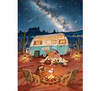 Desert Glamp - Puzzle da 1000 pezzi, per adulti | Suggerimenti sulle lettere della schiena/sezioni A-D, poster grande, dimensioni 70 x 50 cm, senza polvere