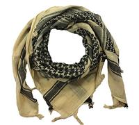 Desert Hawk Tactical BW Shemag Scarf, Sciarpa PLO Palestinese Arafat, 110 x 110 cm, 100% cotone, Tan/Nero, 110 x 110 cm