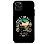 Desert Hearts and Dusty Roads USA Hotrod Design in stile retrò Custodia per iPhone 11 Pro Max