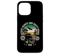 Desert Hearts and Dusty Roads USA Hotrod Design in stile retrò Custodia per iPhone 13 Pro Max