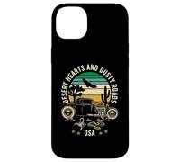 Desert Hearts and Dusty Roads USA Hotrod Design in stile retrò Custodia per iPhone 14 Plus