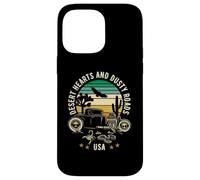 Desert Hearts and Dusty Roads USA Hotrod Design in stile retrò Custodia per iPhone 14 Pro Max