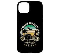 Desert Hearts and Dusty Roads USA Hotrod Design in stile retrò Custodia per iPhone 15 Plus