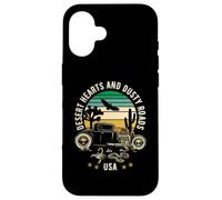 Desert Hearts and Dusty Roads USA Hotrod Design in stile retrò Custodia per iPhone 16