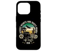 Desert Hearts and Dusty Roads USA Hotrod Design in stile retrò Custodia per iPhone 16 Pro