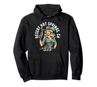 Desert Hot Springs CA USA Cowgirl con pistola Western Design Felpa con Cappuccio