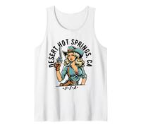 Desert Hot Springs California Cowgirl Design in stile occidentale Canotta