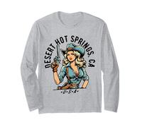 Desert Hot Springs California Cowgirl Design in stile occidentale Maglia a Manica