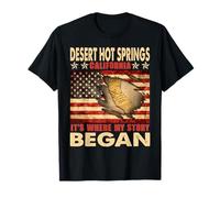 Desert Hot Springs California USA bandiera 4 luglio Maglietta