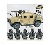 Desert Hummer Commando Special Forces Minifigure Building Blocks Small Particle Puzzle Assembly Toy
