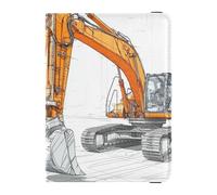 Desert Road Engineering Machinery Family Travel Leather Passaporto Holder Secure Hidden Ticket Holder per Family Trip Accessories