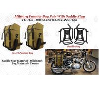DESERT STORM PANNIER "COPPIA BORSE CON SUPPORTO SELLA PER ROYAL ENFIELD CLASS...