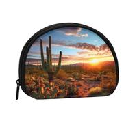 Desert Sunset Minis Storage Bag Shell Wallet Piccolo portamonete con mini con cerniera Cambiare borsa per le chiavi delle monete è anche possibile riporre qualsiasi piccolo oggetto che si desidera,