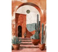 Desert Terracotta Garden Notebook Journal: 6 x 9 Inches 140-page Lined Matte Paperback