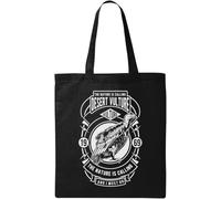 Desert Vulture The Nature is Calling - Borsa tote in cotone ecologico naturale, colore: Nero, Nero , Taglia unica