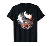 Desert Wolf Wilderness Wildlife Western Nature Scene Maglietta