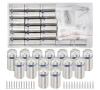 DesertBoy 20 Pezzi Chiodi Pubblicitari, Distanziali per Targhe, Viti di Supporto Pubblicitarie, Chiodi Pubblicitari in Acciaio Inox, Viti di Supporto per Acrilico, Cartelloni Pubblicità (12x25mm)