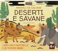 Deserti e savane. Animali da salvare. Ediz. a colori. Con 28 Tessere memo