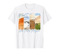 Deserto del Gobi Mongolia Viaggiare Pennellata Souvenir Vacanza Maglietta