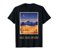 Deserto di Atacama Cile Retro Paesaggio Viaggio Design Maglietta
