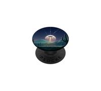 Deserto Moonlight UFO Beam Paesaggio notturno rapimento alieno PopSockets PopGrip Adesivo