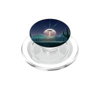 Deserto Moonlight UFO Beam Paesaggio notturno rapimento alieno PopSockets PopGrip per MagSafe