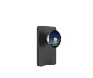 Deserto Moonlight UFO Beam Paesaggio notturno rapimento alieno PopSockets PopWallet per MagSafe