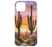 Deserto Tramonto Case Cactus Fiori di campo Arizona Custodia per iPhone 15 Plus