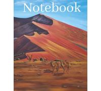 Desertscape Composition Notebook: 110-Page Human-Hand-Drawn Journal for Desert Camels and Sand Dunes Lovers | Wide-Ruled Paper for School, College, Office & Work | 7.5 x 9.25 Inches
