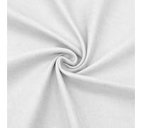 DESHOME Maia - Tessuto al metro per divani riciclato microfibra idrorepellente effetto vellutato Stoffa al metro per tappezzeria divani, poltrone, cuscini, sedie, arredo 1 metro Bianco