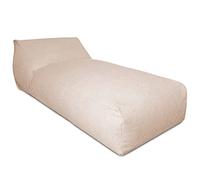 Deshome - Pouf lettino prendisole da esterno sfoderabile - Puff poltrona sacco outdoor idrorepellente con imbottitura, chaise longue design Beige