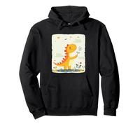 Desideri ruggenti con questo dinosauro e semi soffici Felpa con Cappuccio