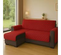 DESIDERI Salvadivano con Penisola Destra e Sinistra reversibile Simple Tinta Unita, Copridivano Idrorepellente e Antimacchia (Bordeaux, 3 Posti + Penisola)