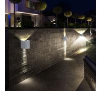 Design 4er Set LED Parete Lampada Luce Esterna Giardino Up Down Faretto Girevole