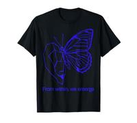 Design a Farfalla Blu - from Within We Emerge Maglietta