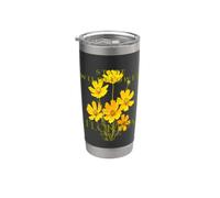 Design a fiori selvatici Coreopsis del Territorio della Florida Bicchiere termico in acciaio inox doppia parete